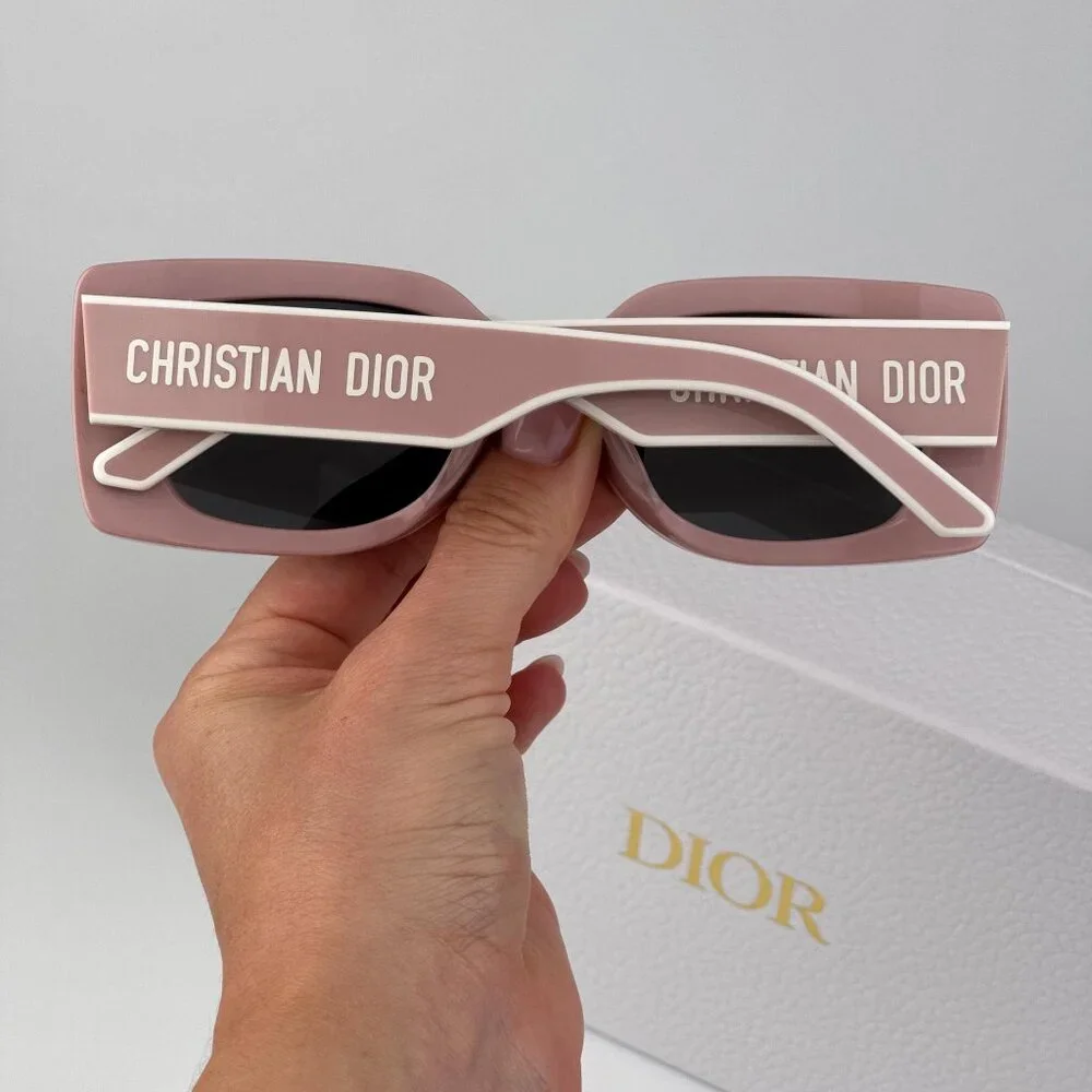 Dior DIORPACIFIC S1U Sunglasses – Pink & White Rectangle Frame | Model 40A0